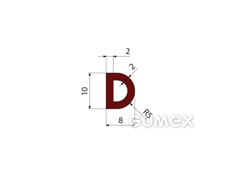 SILIKÓNOVÉ PROFILY TVARU "D"